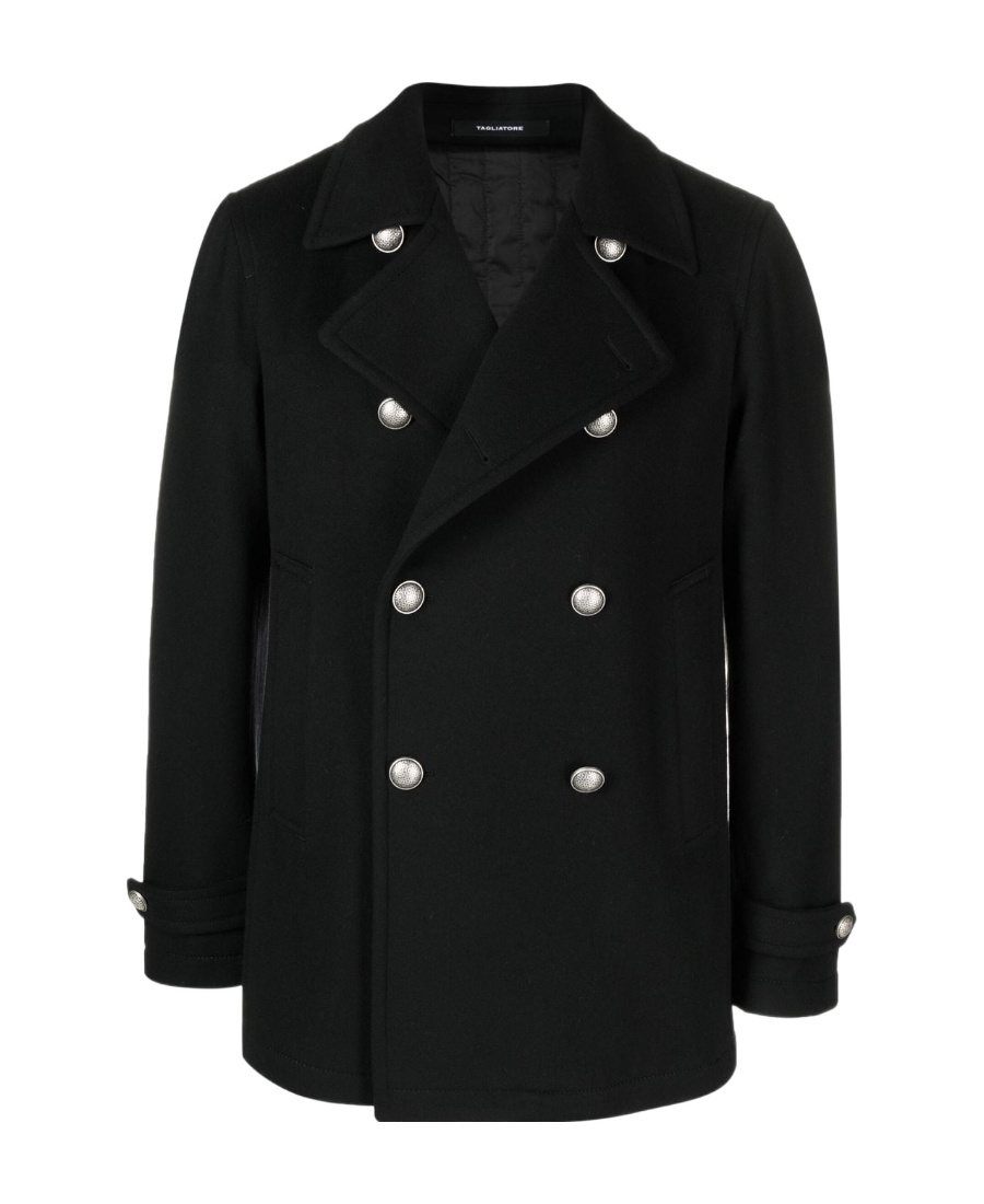 Shop Tagliatore Monaco Double-breasted Jacket In Black