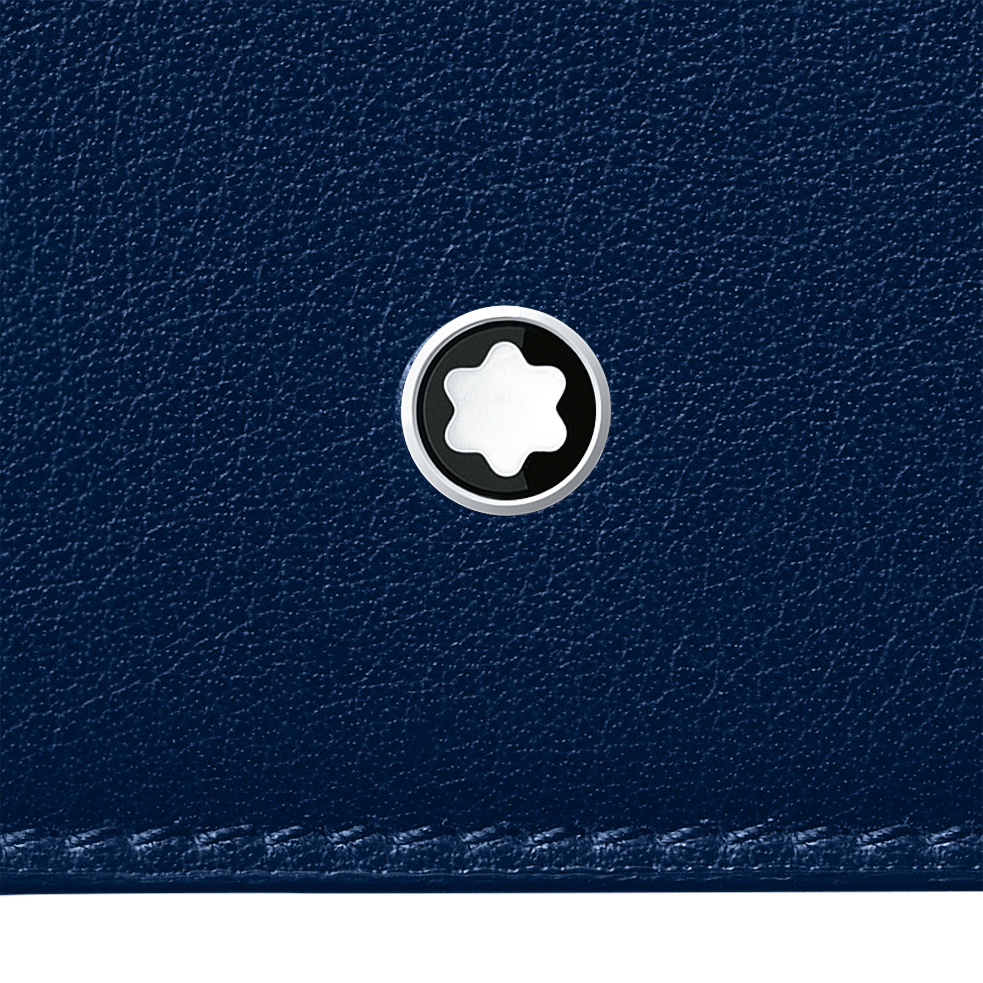Montblanc Bi-fold Leather Wallet In Blue