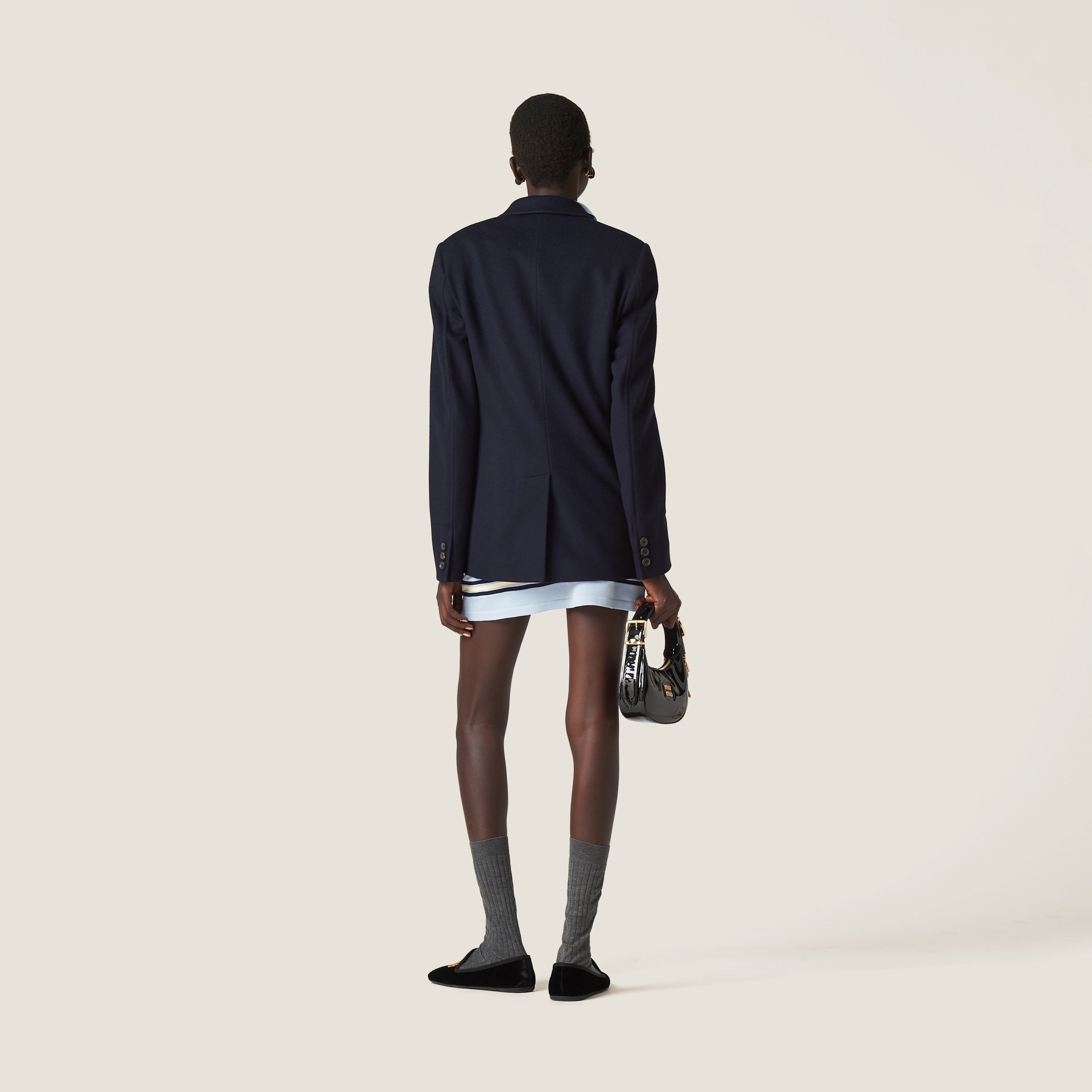 MIU MIU SINGLE-BREASTED VELOUR JACKET