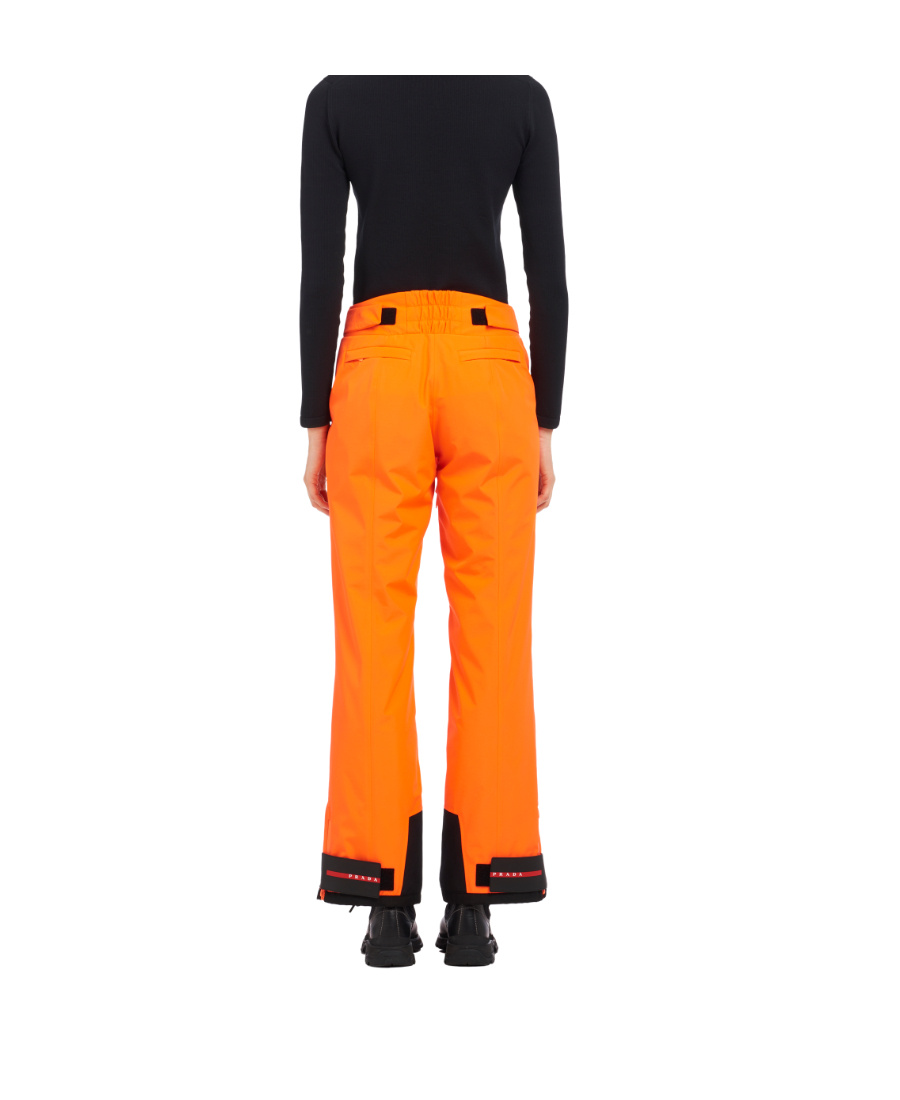 Prada Logo Casual Pants In Orange