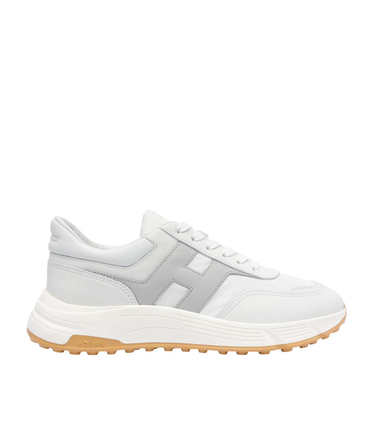 Hogan Hyperlight Smooth Leather Sneakers In White