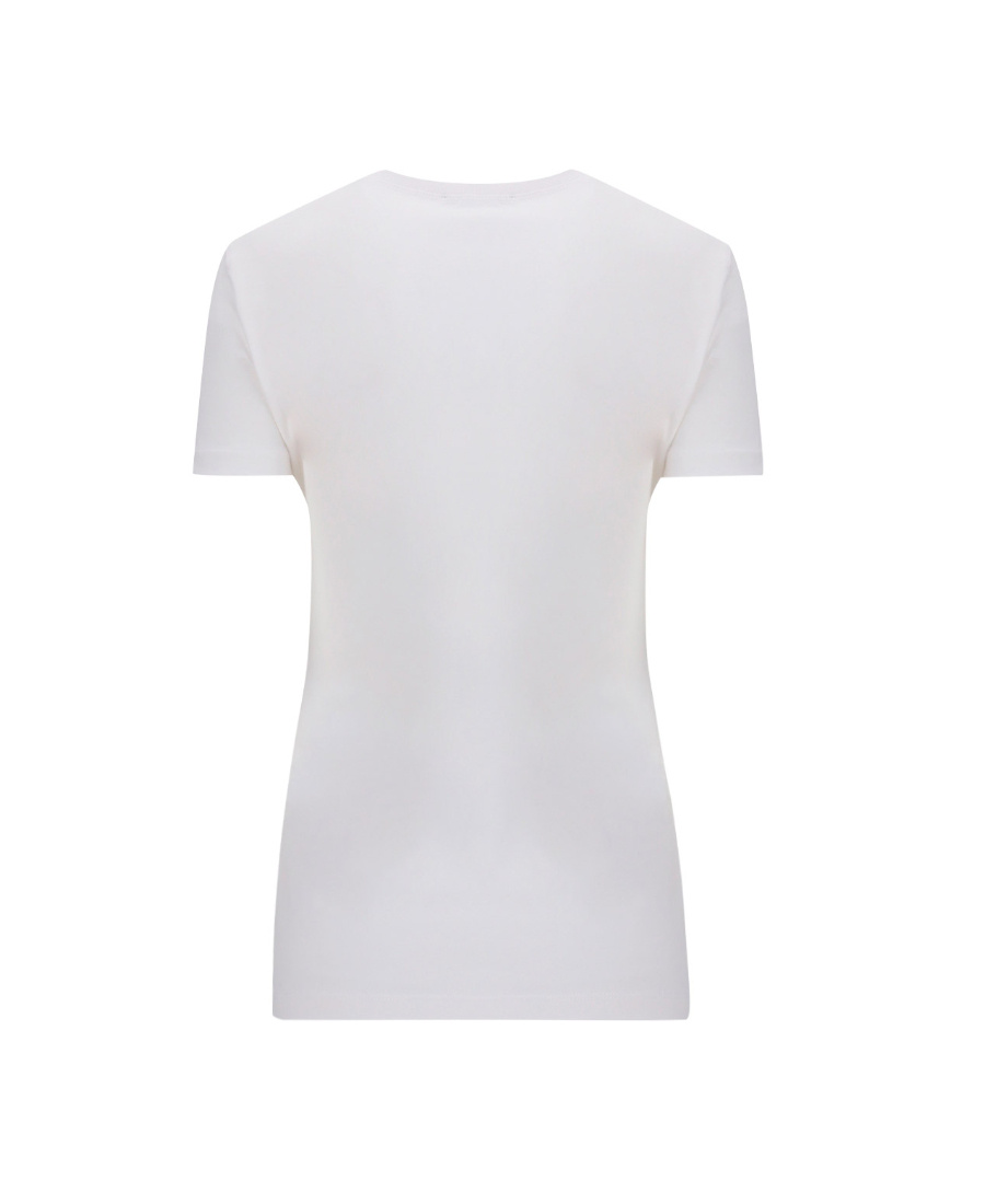 Moschino T-shirt With Round Neck And Short Sleeves In White