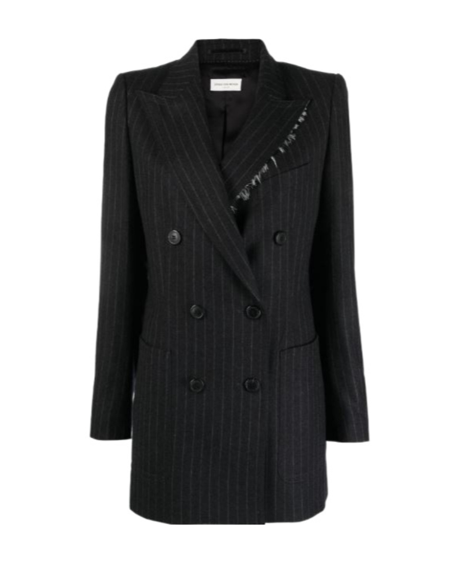 Dries Van Noten Long Sleeved Suit Jacket In Black