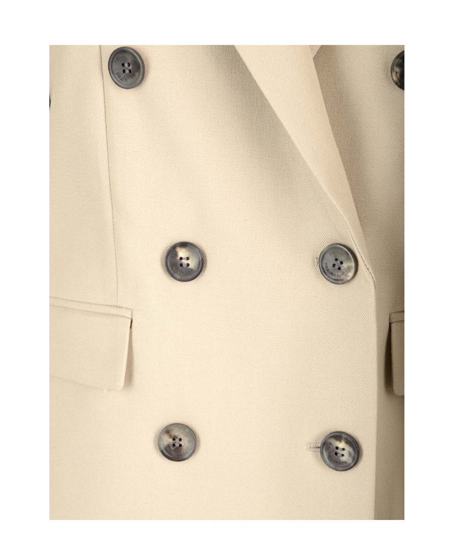 Isabel Marant Double-breasted Virgin-wool Blazer In Nude