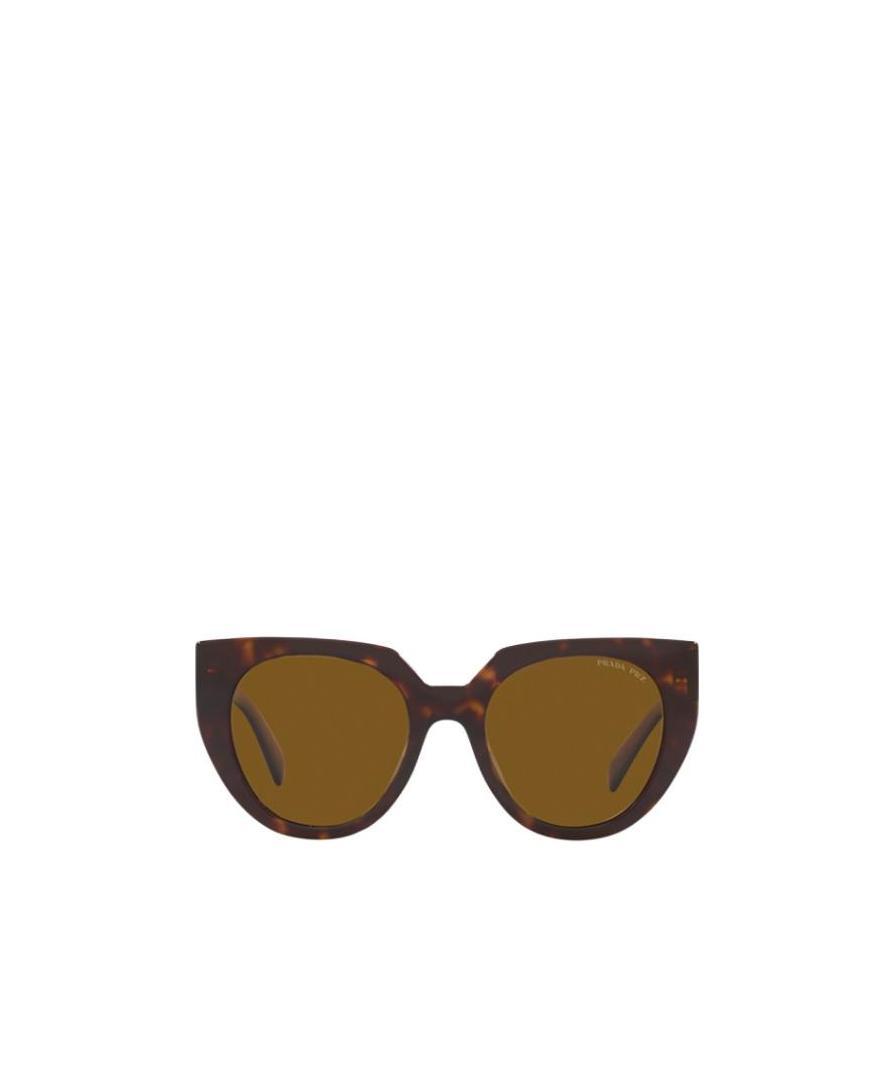 Prada Eyewear Round Frame Sunglasses In Brown