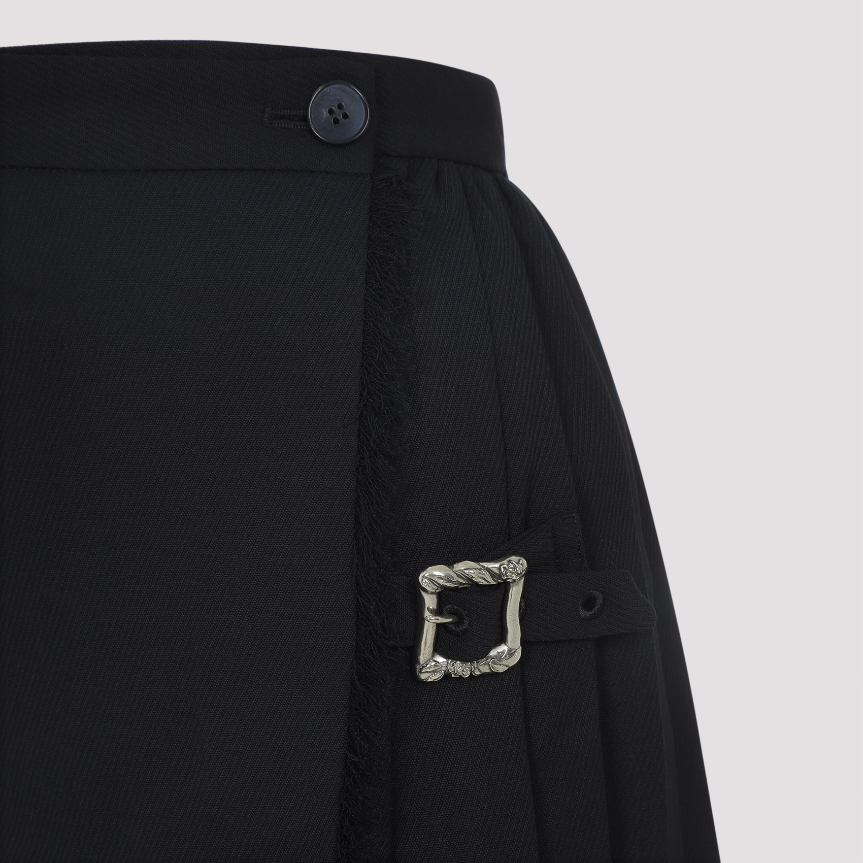 Enfants Riches Deprimes Pleated Buckle-fastening Mini Skirt In Black