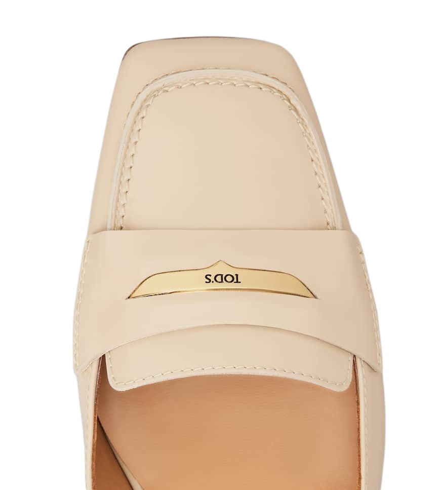 Tod's Square Toe High Heels In Nude