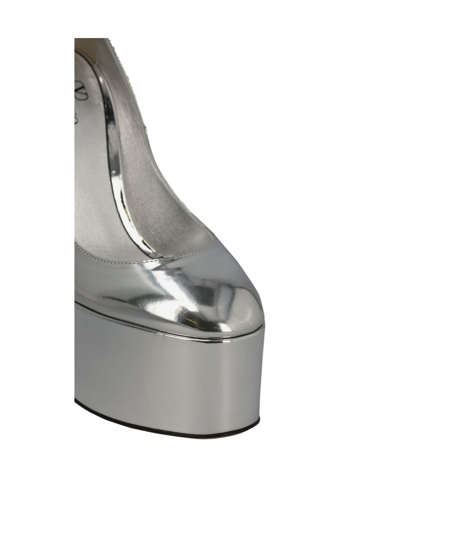 Valentino 155mm Tango Patent Leather Pumps In Gray