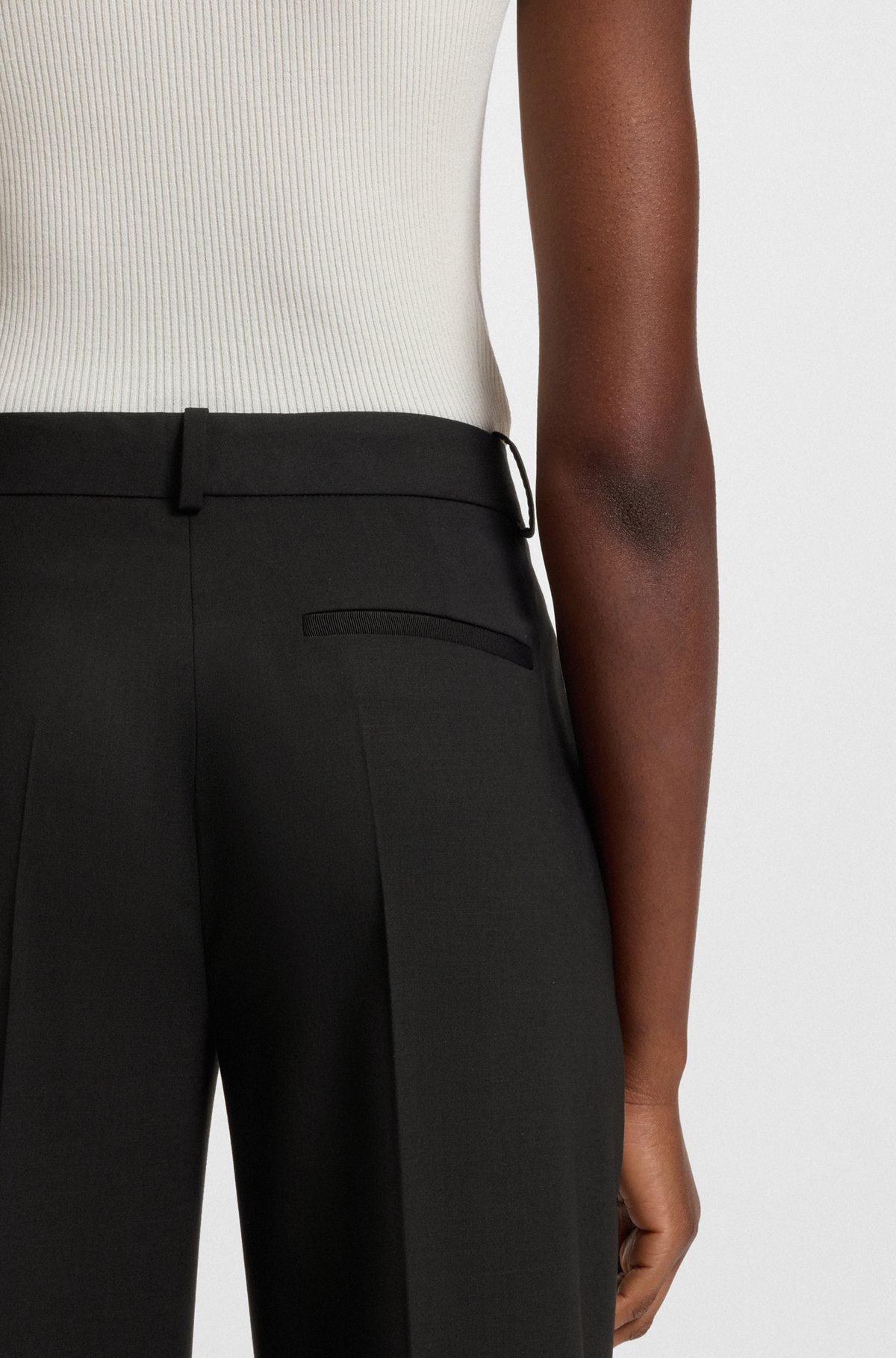 Hugo Boss Tailored Trousers In Black