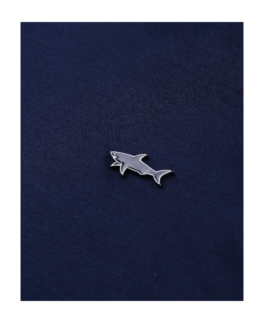 Paul & Shark Lapel Short Sleeve T-shirt In Black