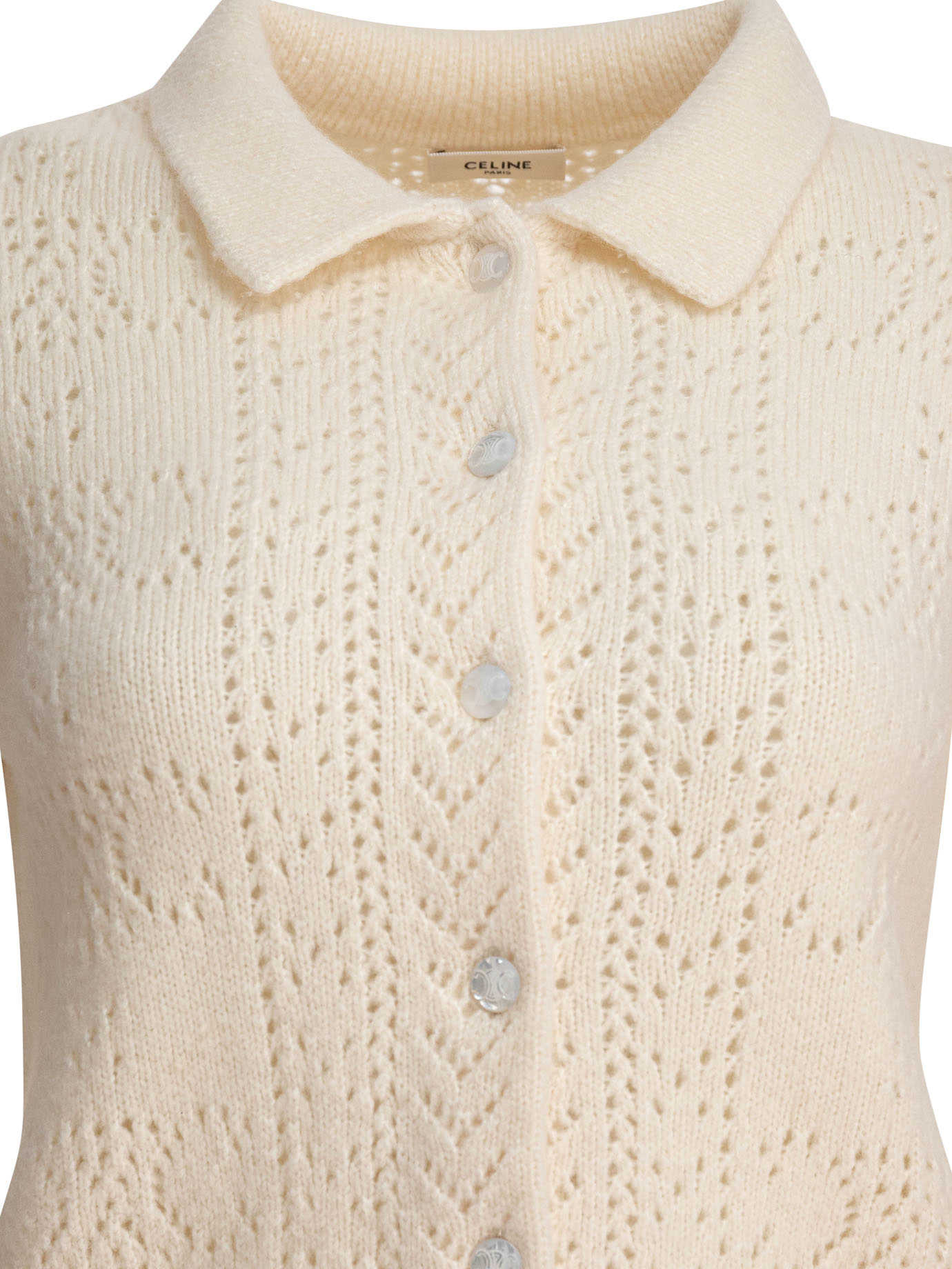 Celine Short-sleeved Sweater In Nude