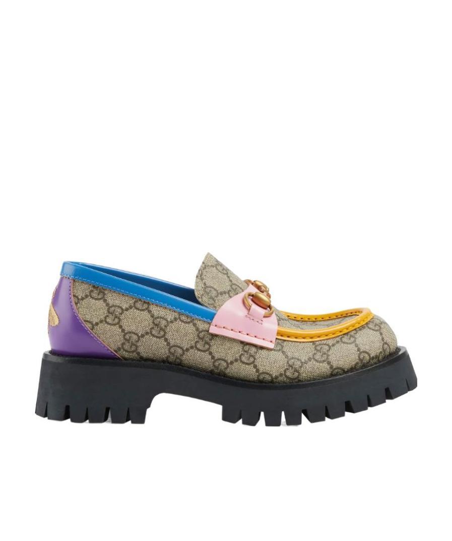 Gucci Gg Canvas Colour-block Loafers In Multicolor