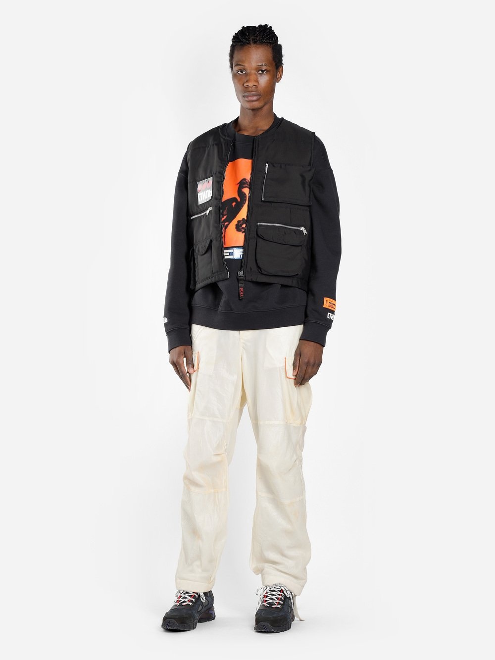 Heron Preston Heron Printed Sweater In Black