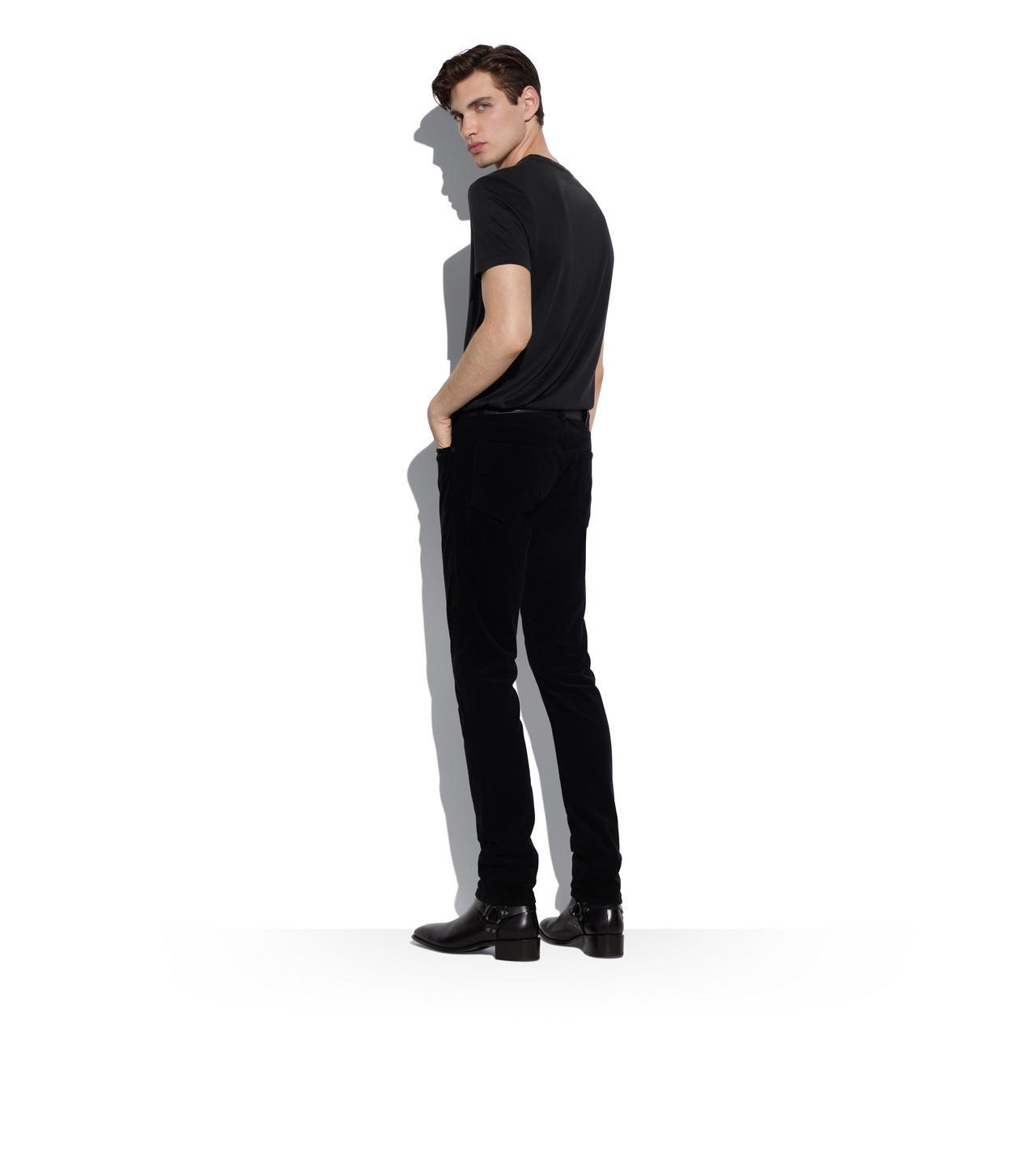 Tom Ford Corduroy Skinny Trousers In Black