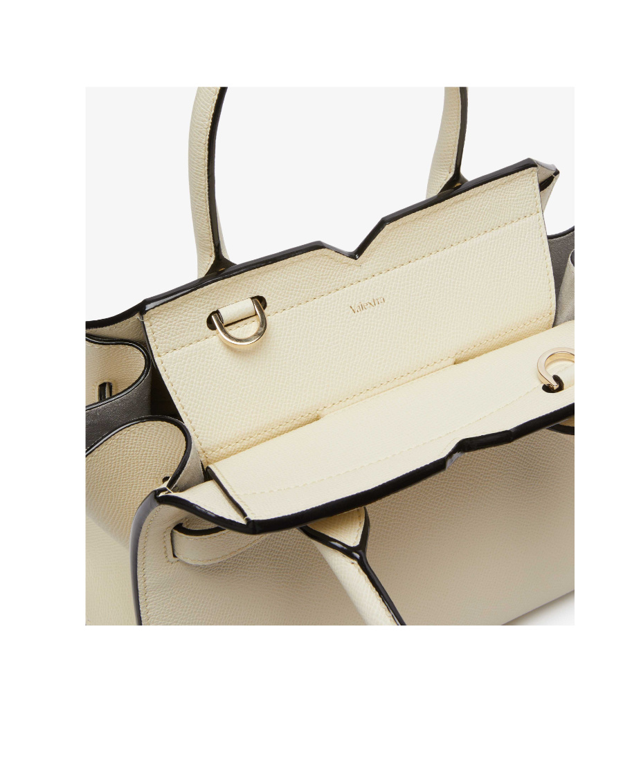 Valextra Structured Shoulder Bag With Detachable Strap In Nude