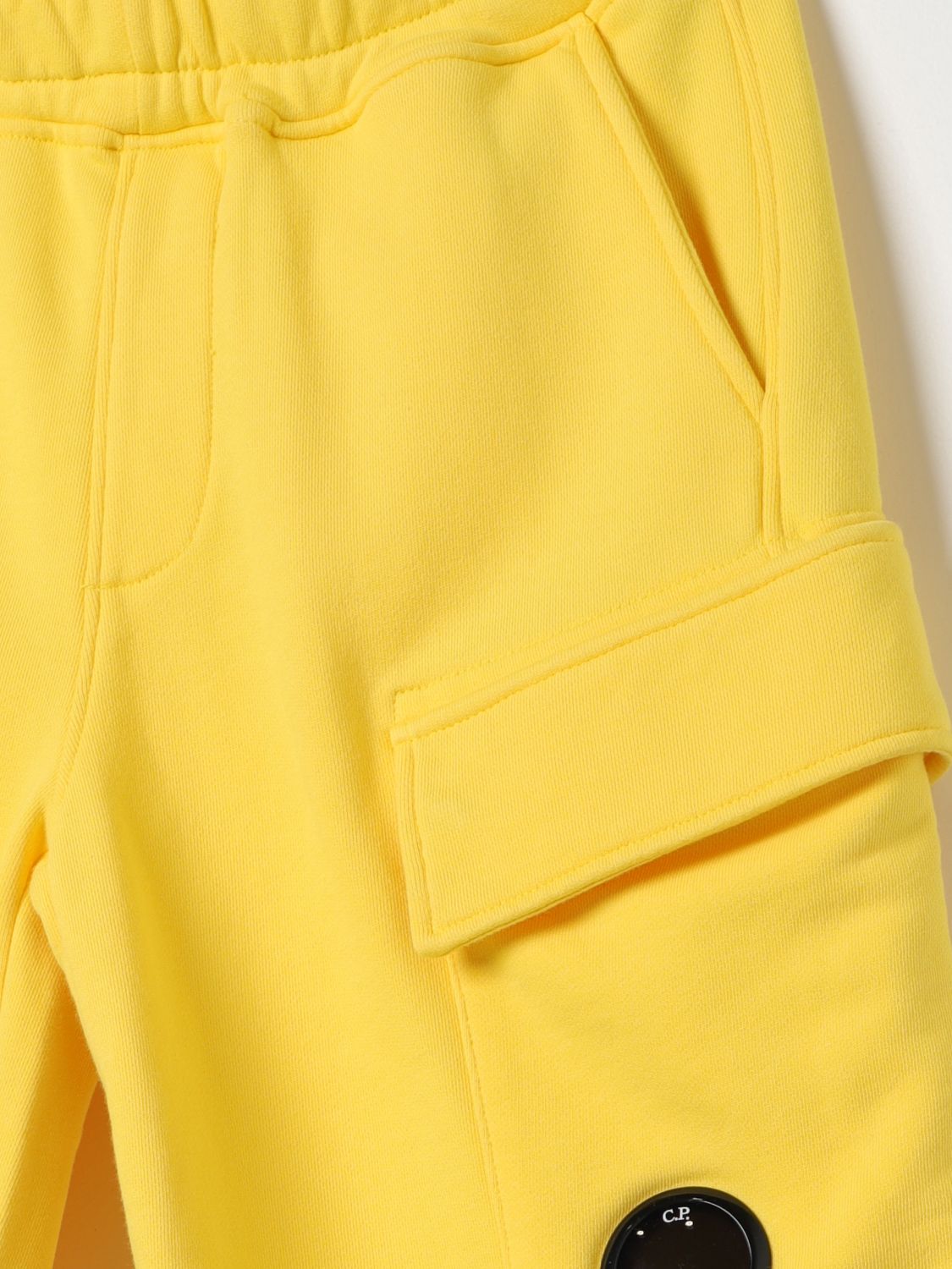 C.p. Company Loose Waist Shorts In Yellow