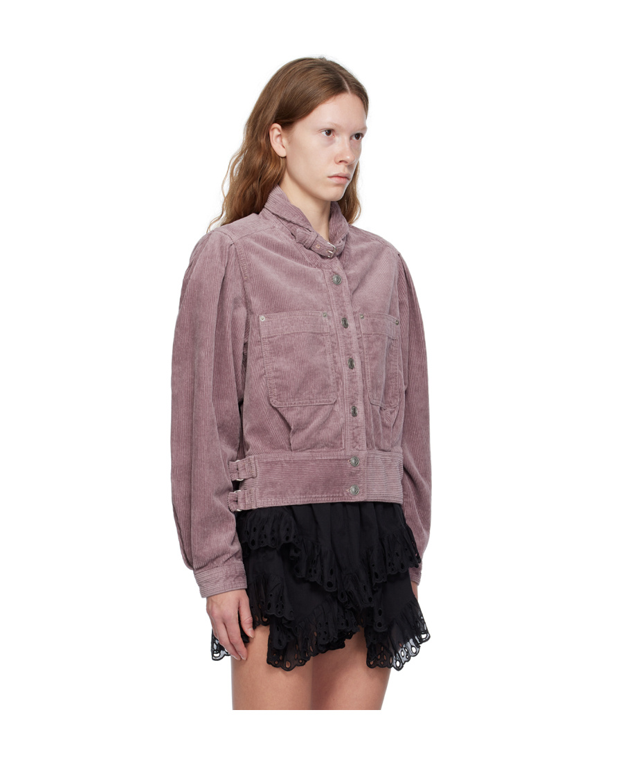 Isabel Marant Étoile Long-sleeved Corduroy Casual Jacket In Gray