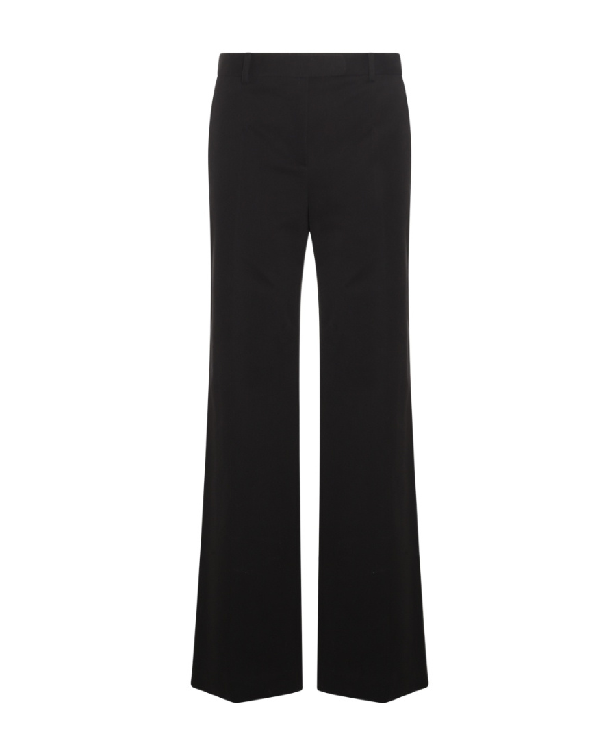 Shop The Row Wide-leg Cotton-blend Trousers In Black