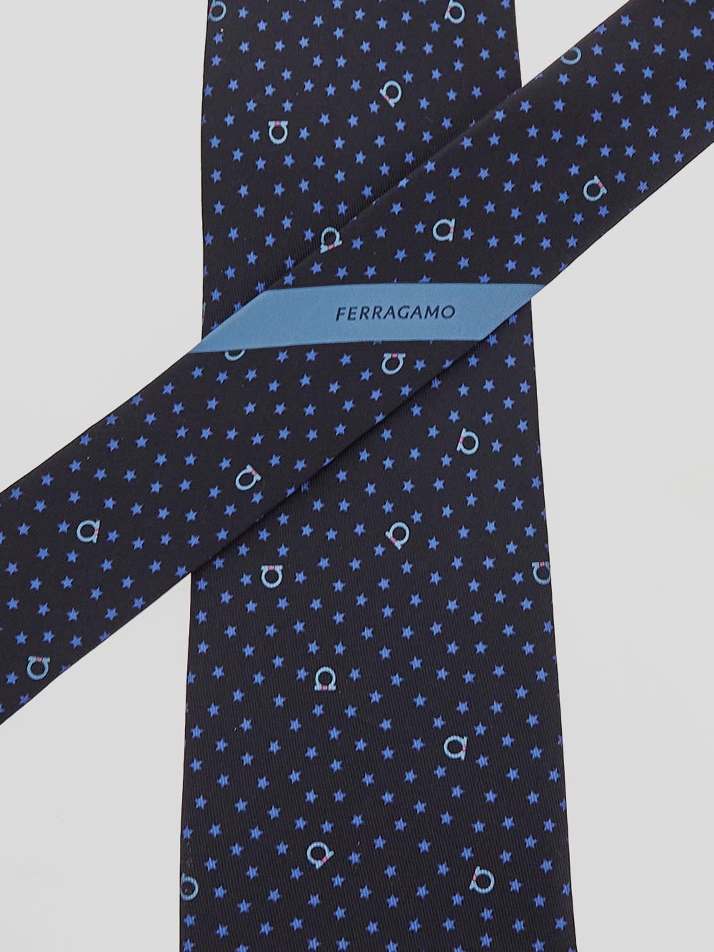 Ferragamo Salvatore Star Printed Tie In Black