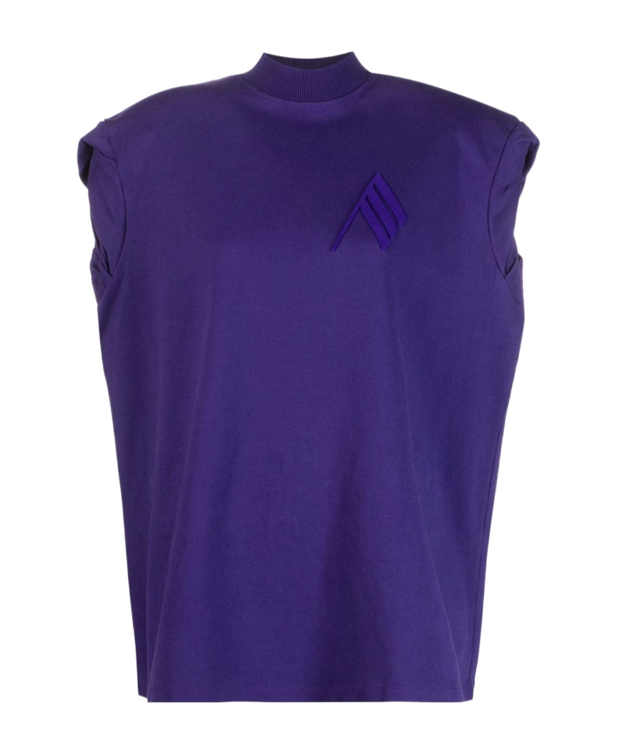 Attico Logo Decal Vest In Blue