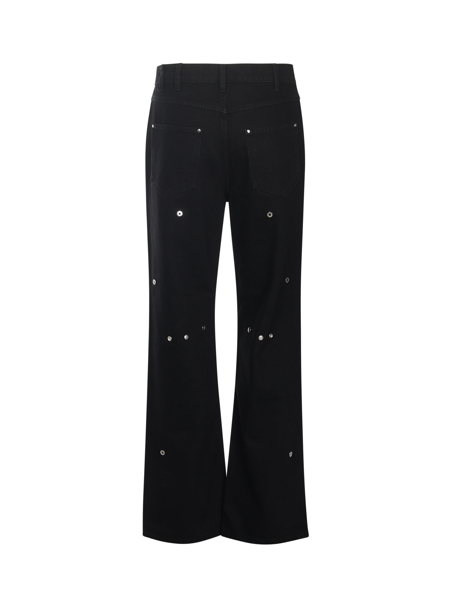 Heliot Emil Eyelets Detailed Denim Jeans In Black