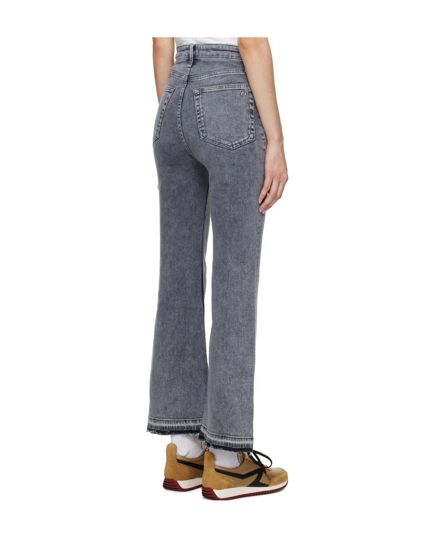 Rag & Bone High-waisted Jeans In Gray