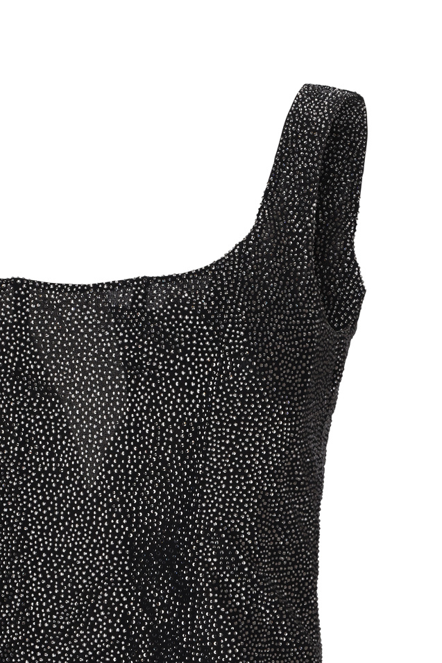 Giuseppe Di Morabito Embellished Square-neck Top In Black