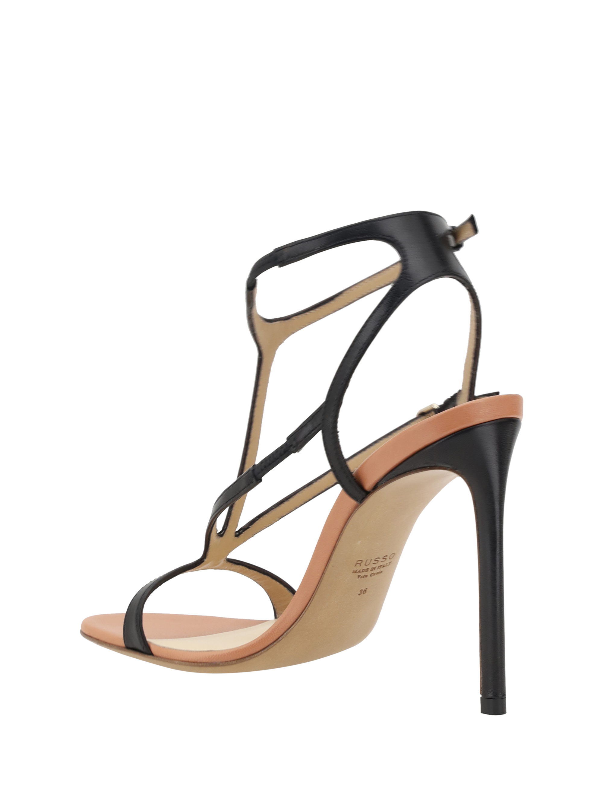 Francesco Russo T-bar Strapped Sandals In Black