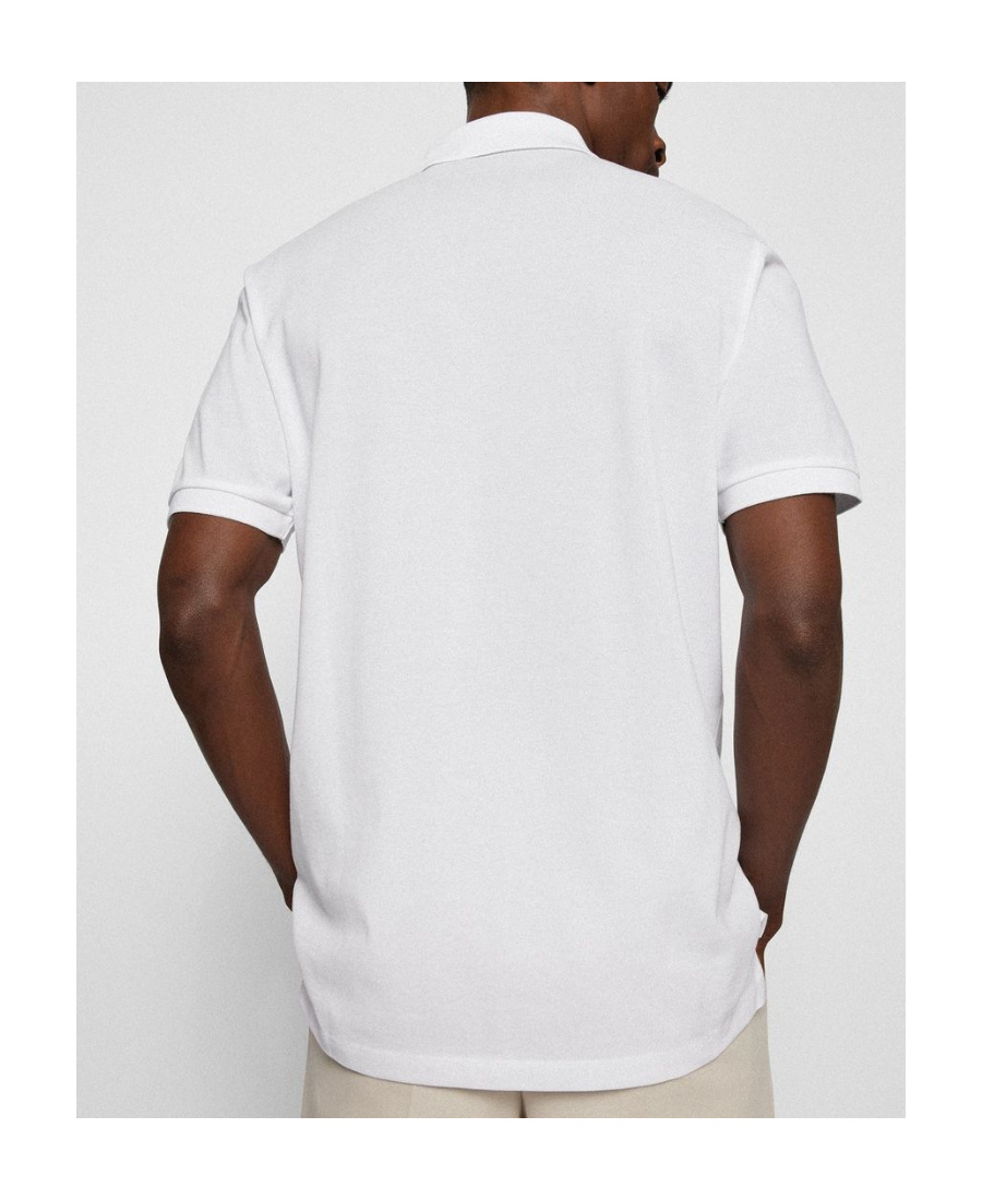 Shop Hugo Boss Pallas Embroidered Logo Polo Shirt In White