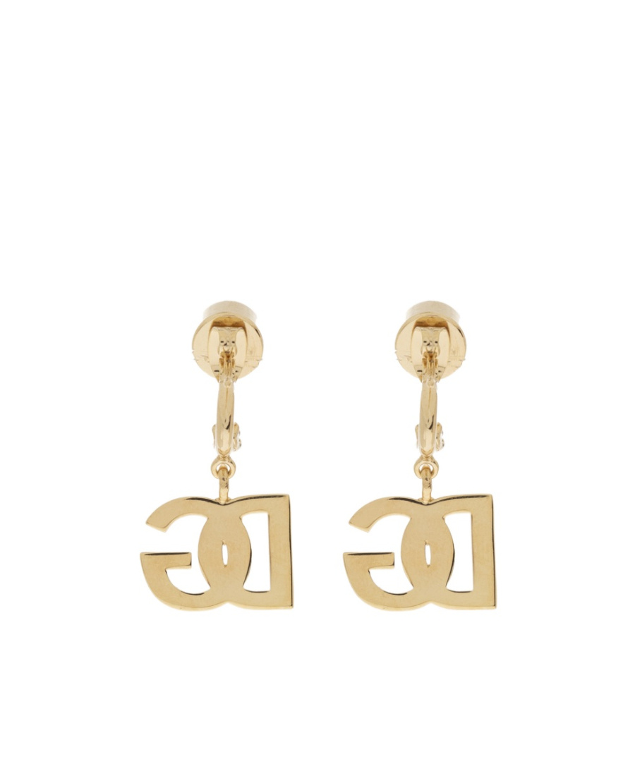 Dolce & Gabbana Dolce Gld Crystl Dg Drop Erng In Yellow