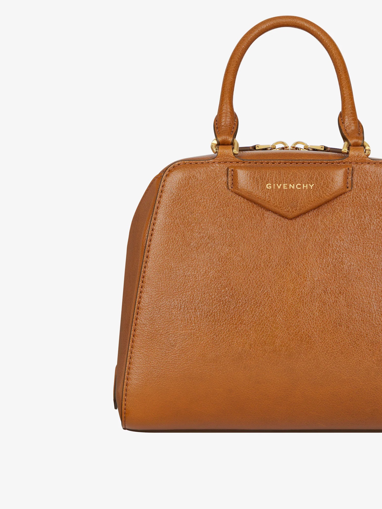 Givenchy Antigona Cube Mini Leather Handbag In Brown