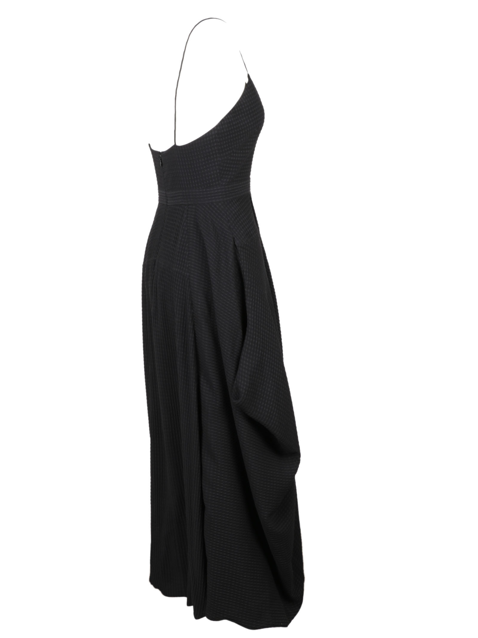 Stella Mccartney Plunge-neck Draped Midi-dress In Black
