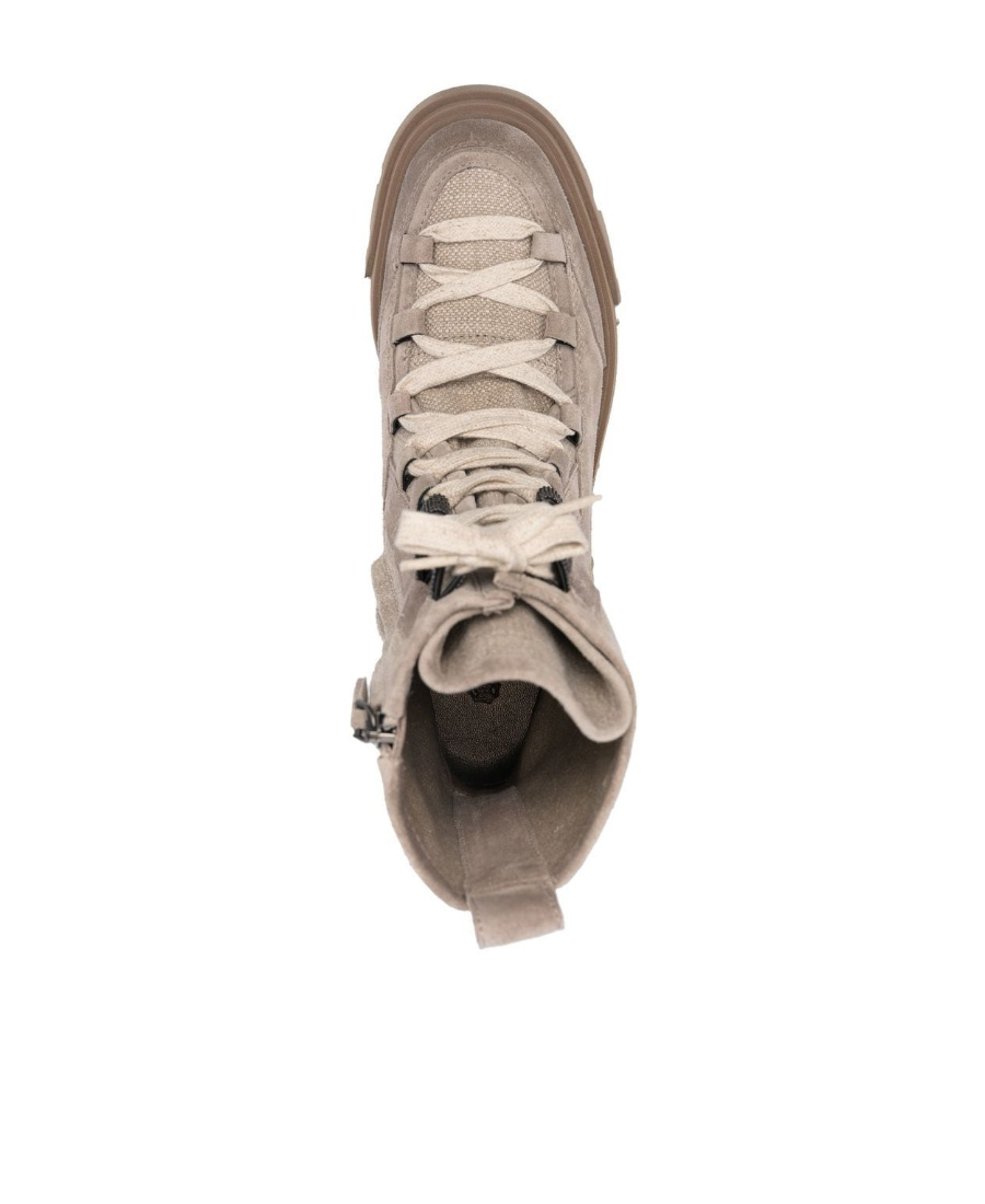 Brunello Cucinelli Eyelet-embellishment Leather Boots In Nude