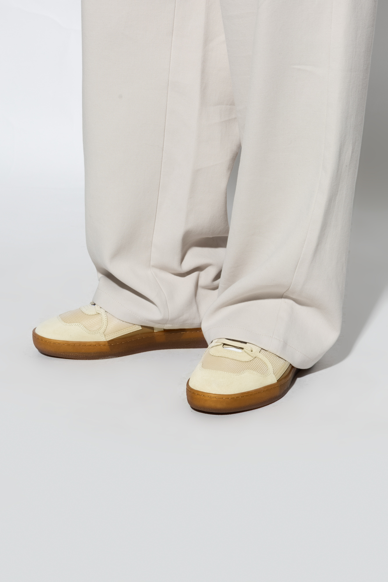 Lanvin Clay Mesh Sneakers In White