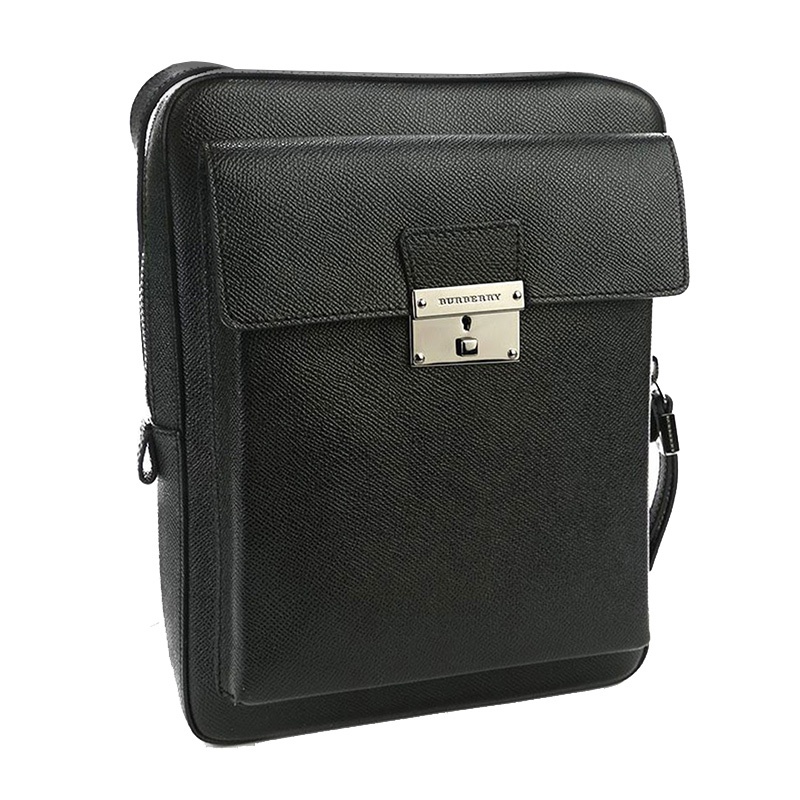 Burberry Logo Shoulder Bag In Black