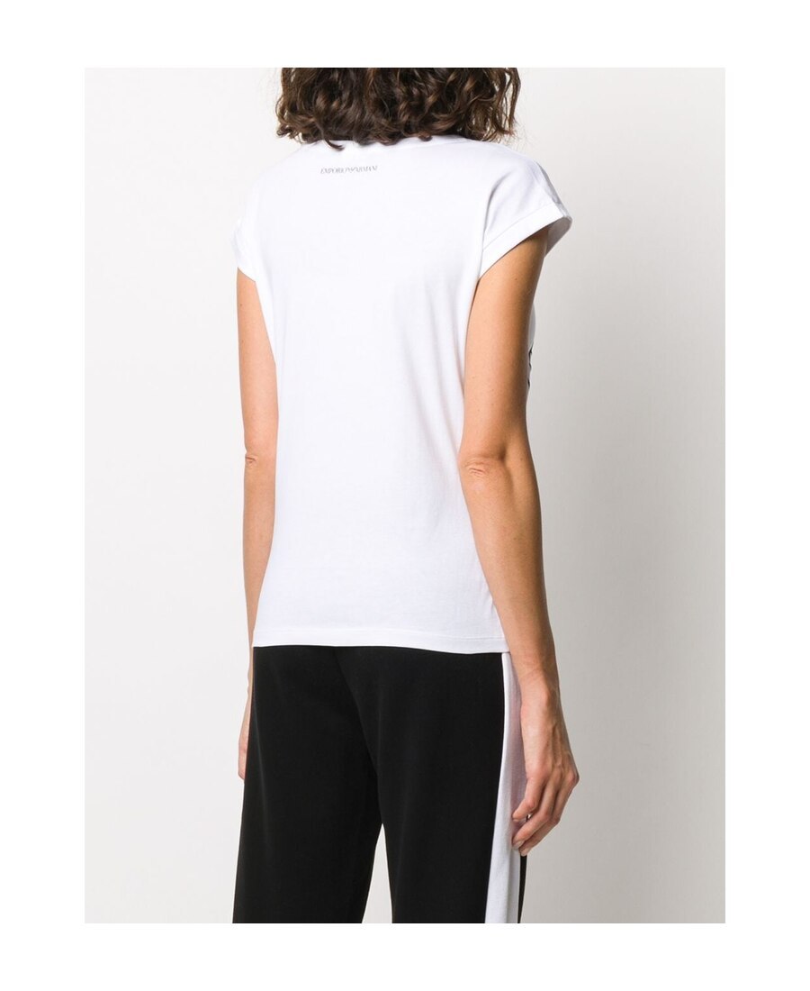 Emporio Armani Curved Logo T-shirt In White