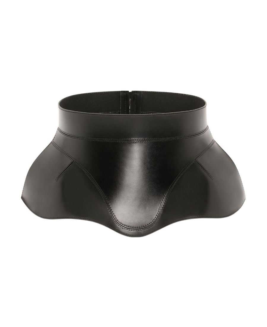 Alexander Mcqueen Zip-up Corset Belt In Black