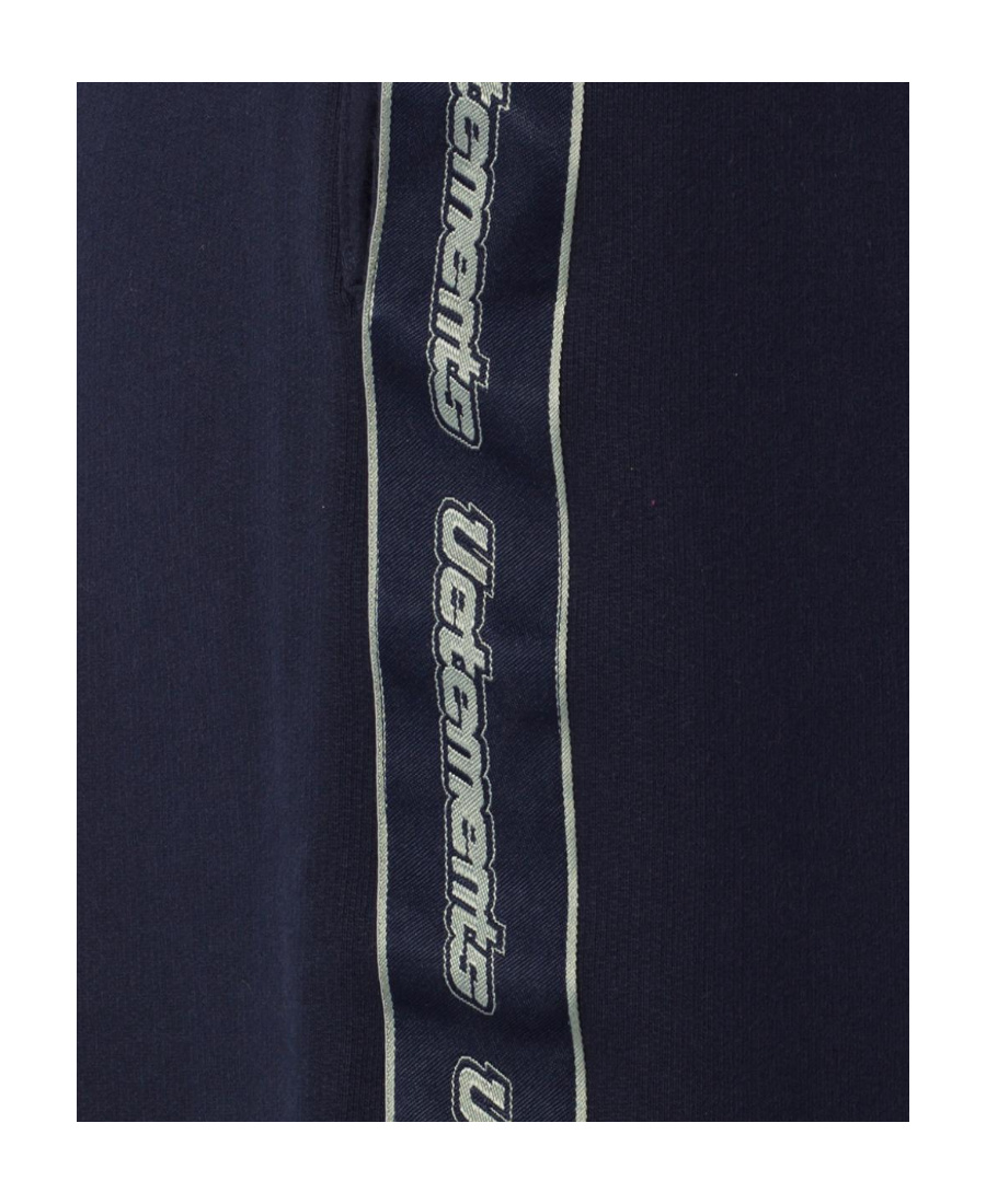 Vetements Navy Blue Oversized Sports Shorts In Black