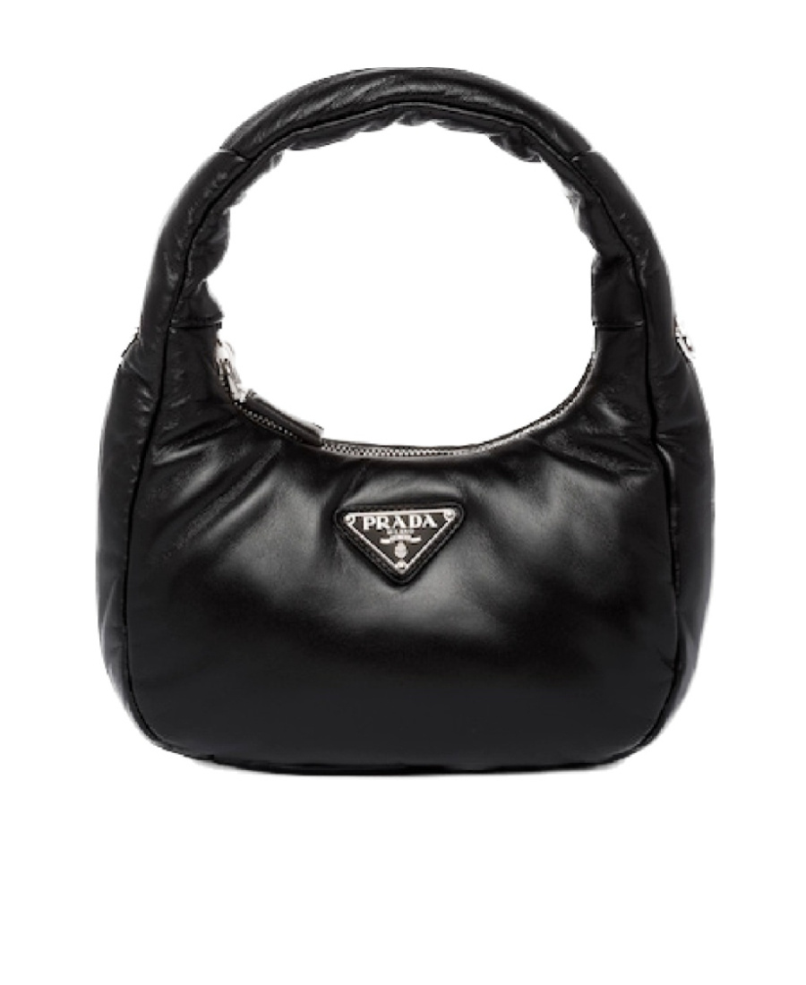 Prada Logo Mini Shoulder Bag In Black