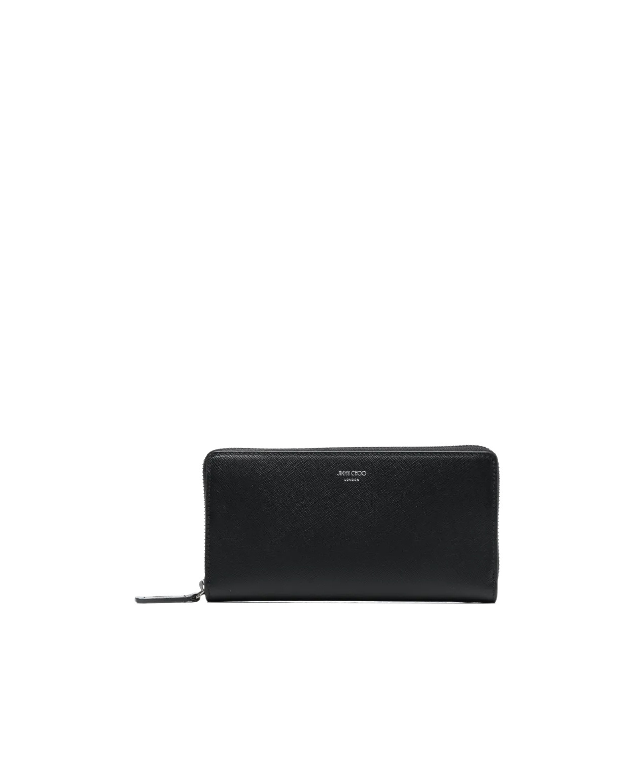 Jimmy Choo Phelix Logo-debossed Leather Wallet In Black