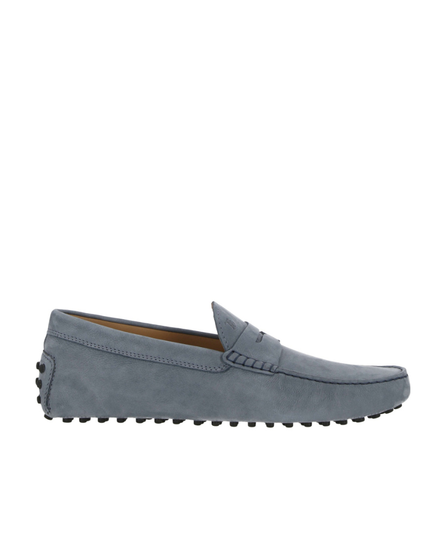 Tod's Square Head Loafer Shoes In Gray