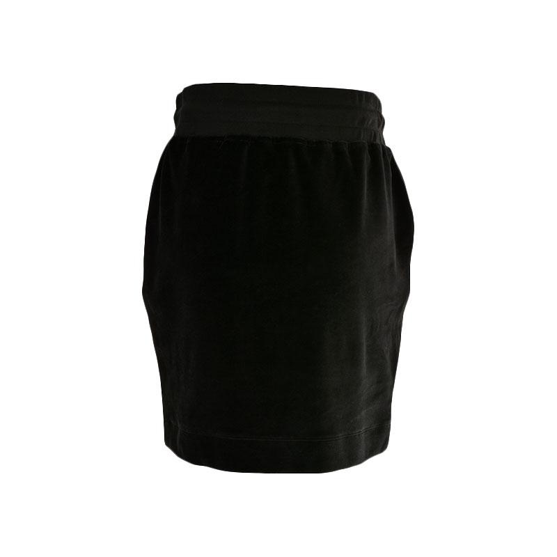 Moschino Letter Logo Lace-up Skirt In Black