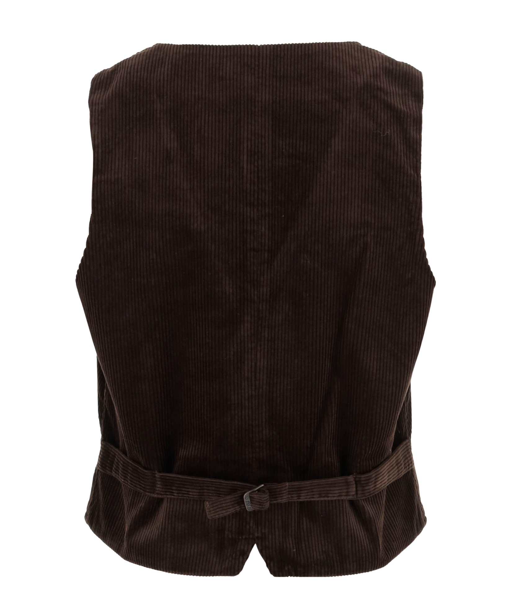 Polo Ralph Lauren Buttoned Corduroy Waistcoat In Brown