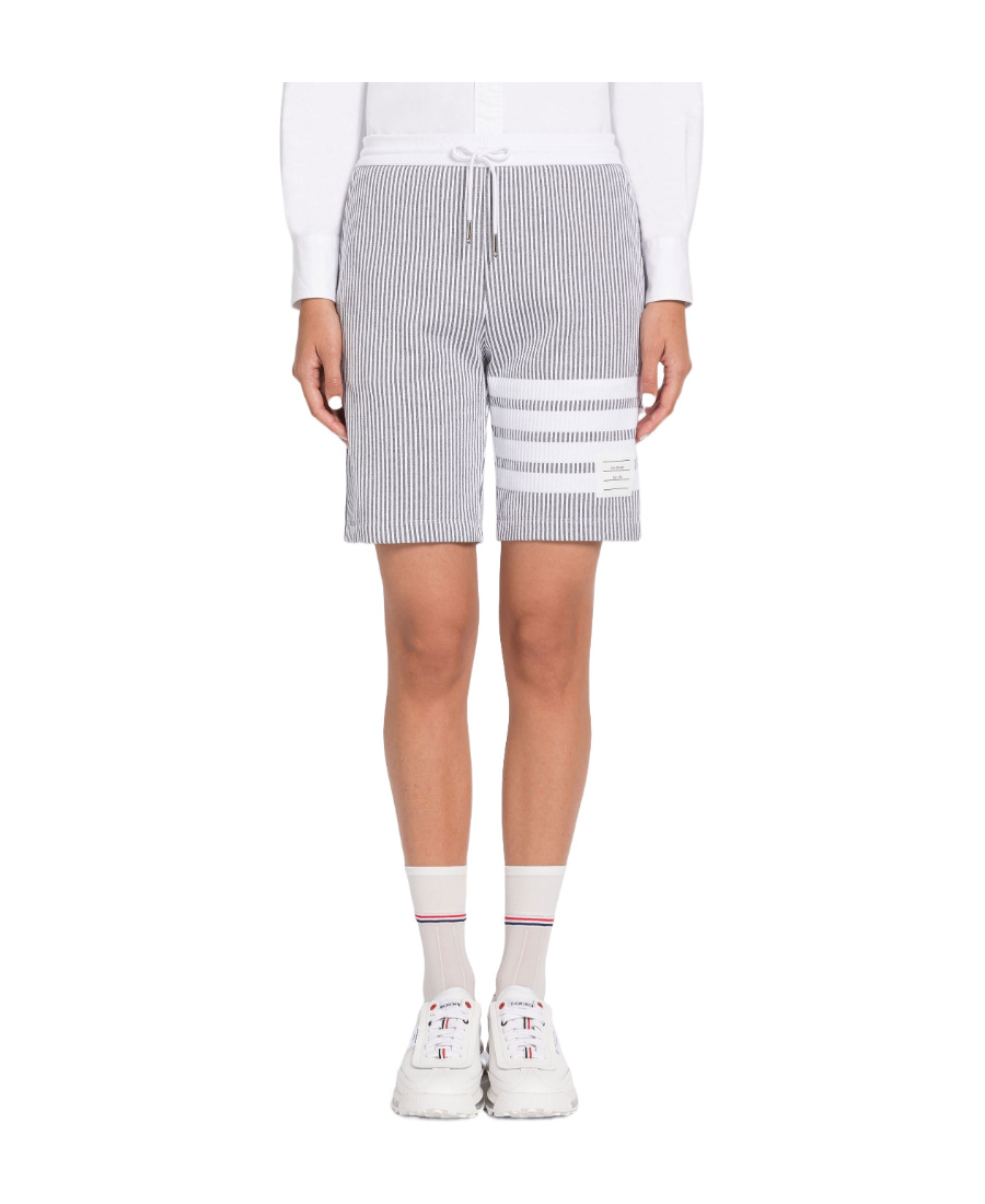 Thom Browne 4-bar Shorts In Gray