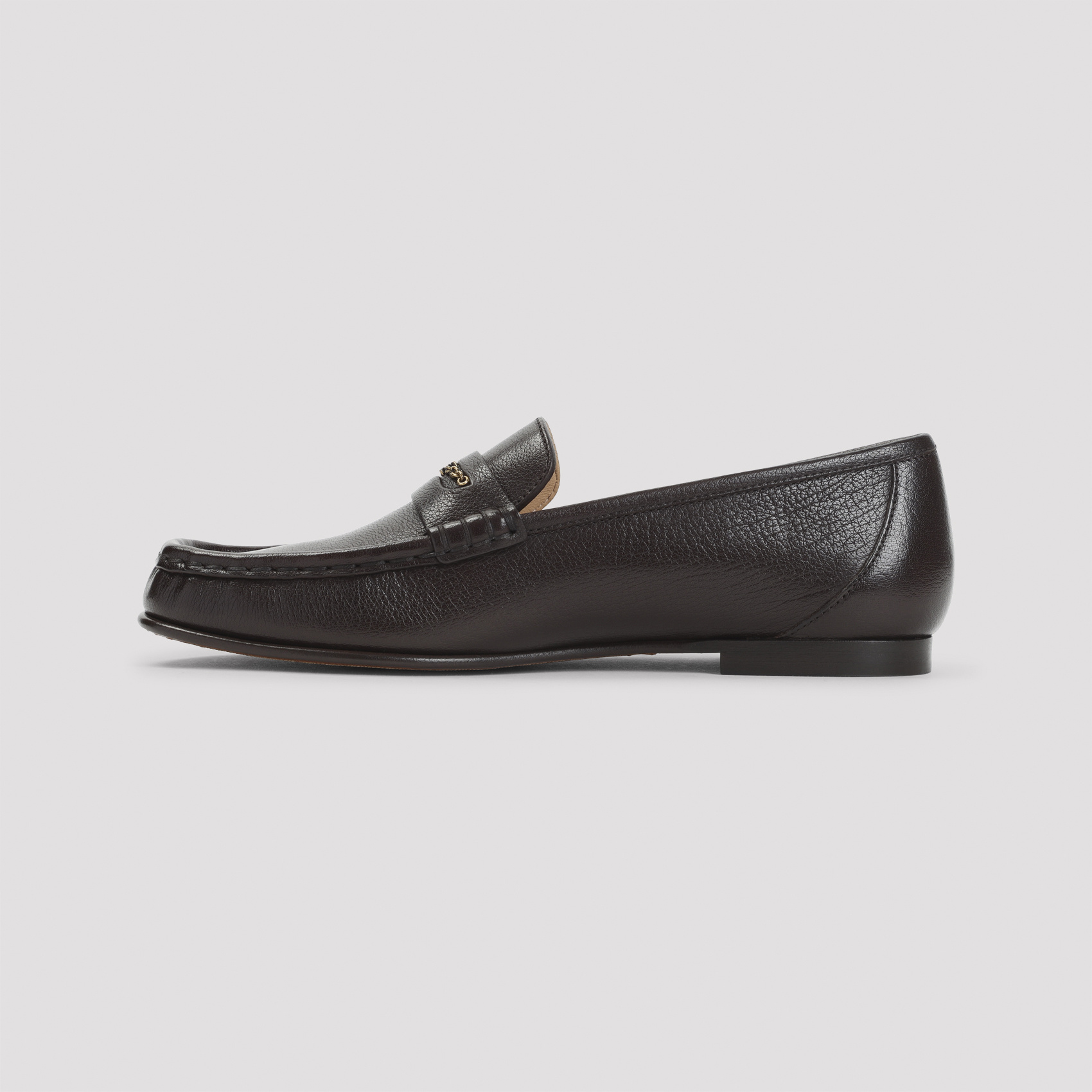 Chloé Logo Icon Leather Loafers In Brown
