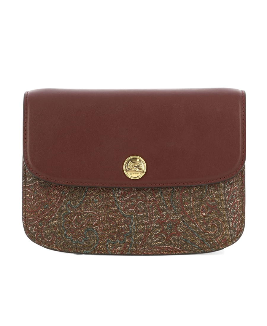 Etro "paisley" Pattern Envelope Clutch Bag In Red