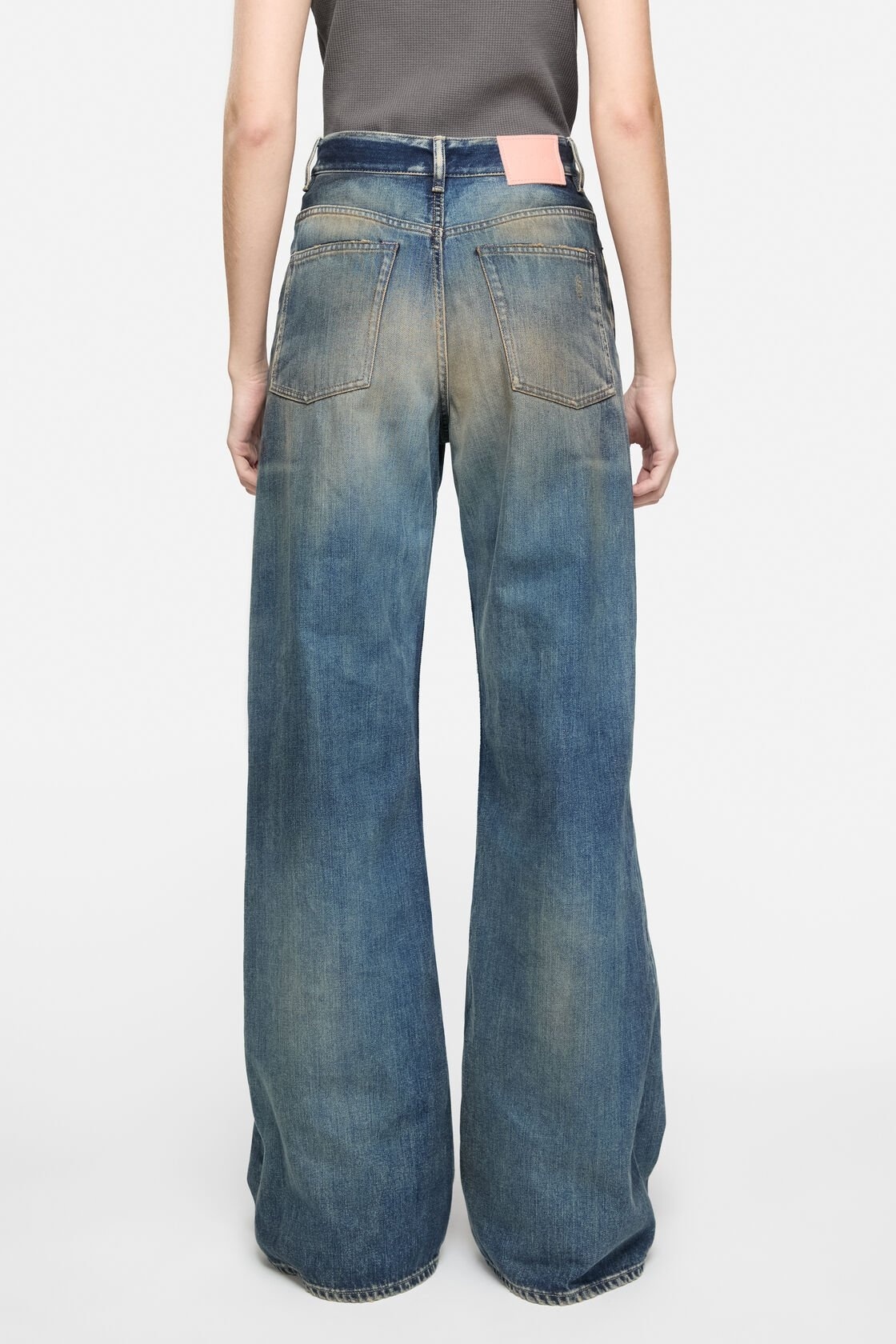 Acne Studios Womens Dark Blue 2023 Wide-leg Denim Jeans In Blue