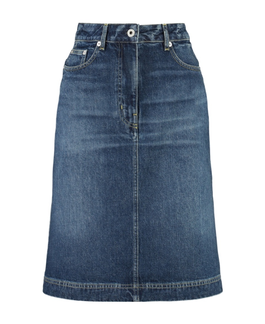 Kenzo Woman Denim Skirt Blue Size 25 Cotton In Blue