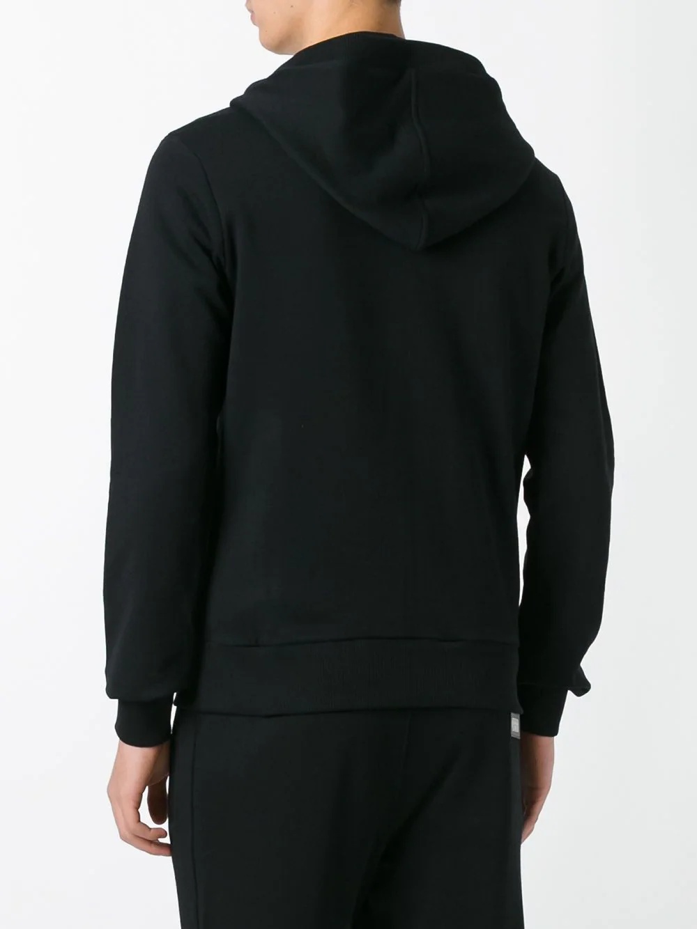 Dolce & Gabbana Drawstring Zip Hoodie In Black