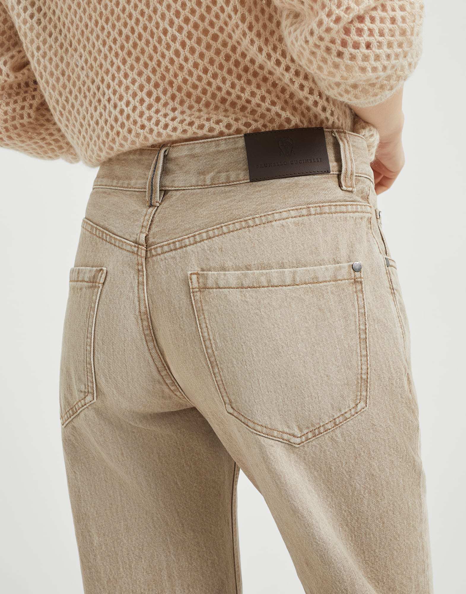 Brunello Cucinelli Belt Loop Jeans In Neutral